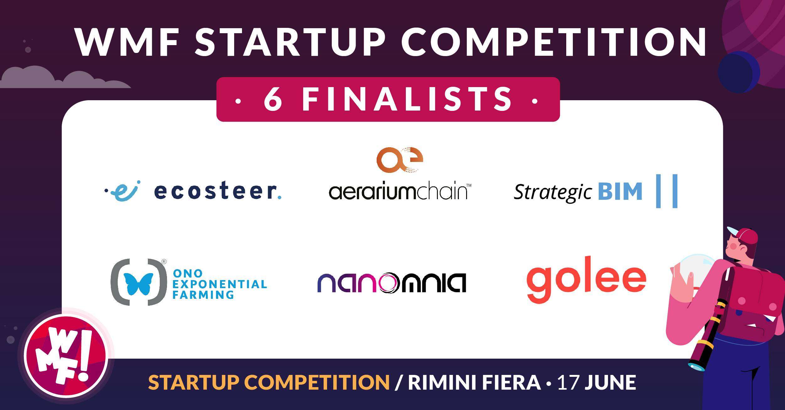 Annunciate le finaliste della Startup Competition del WMF 2022 Annunciate le finaliste della Startup Competition del WMF 2022