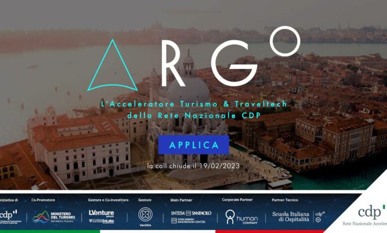 Il nuovo acceleratore Argo annunciato da CDP Venture Capital per startup del Turismo