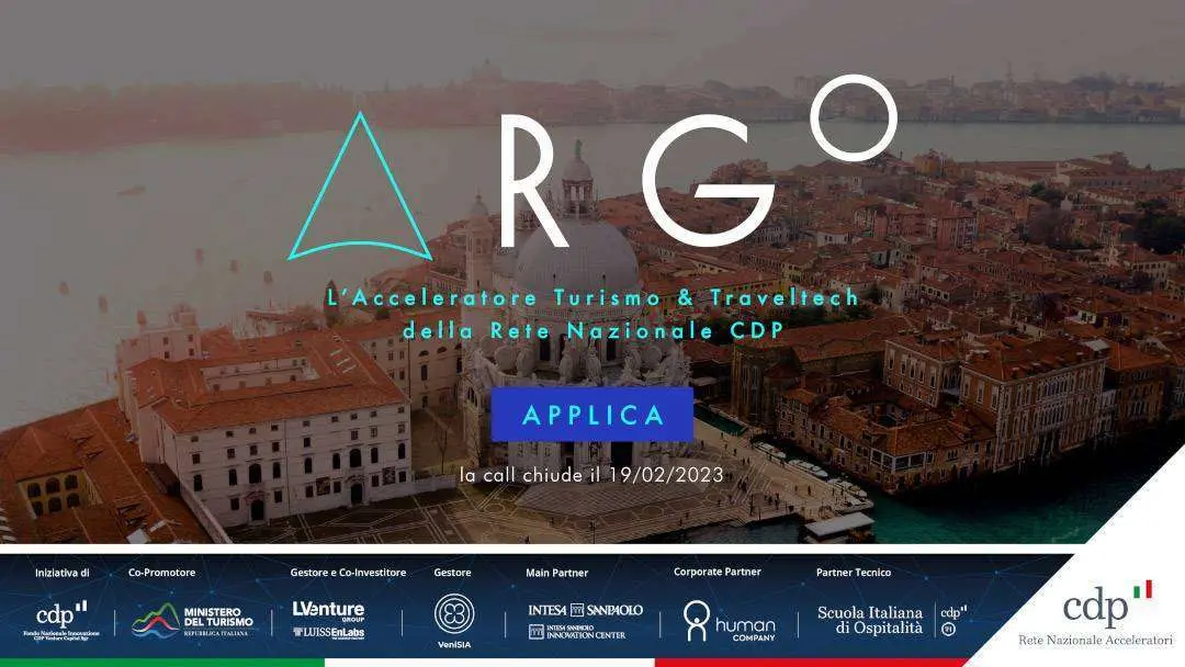 Il nuovo acceleratore Argo annunciato da CDP Venture Capital per startup del Turismo