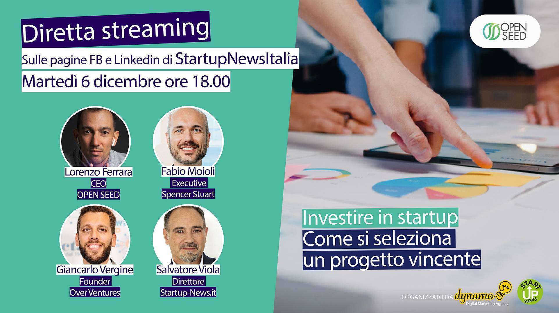 Investire in startup. Evento Live! Investire in startup. Evento Live!