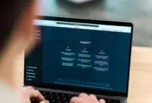 Opened AI chat on laptop