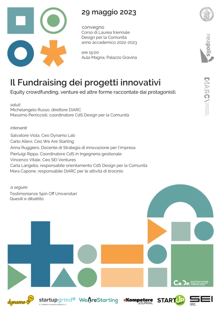Locandina Fundraising dei progetti innovativi