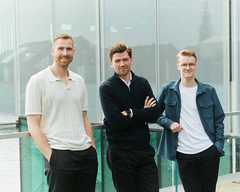Il team di Formalize: Kristoffer Abell, CTO – Jakob Lilholm, CEO – Magnus Boye, Tech Lead
