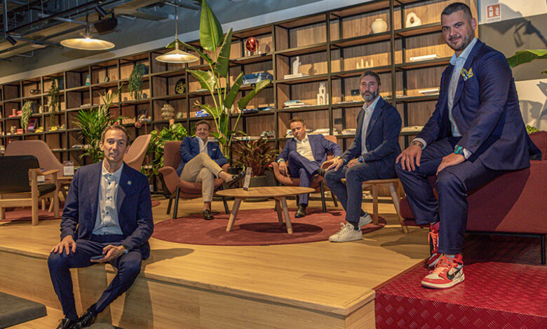 Il team di Nova Ventures. Da sinistra: Lorenzo Ferrara, Marco Rizzelli, Francesco Zorgno, Iacopo Innocenti e Nazzareno Mengoni.