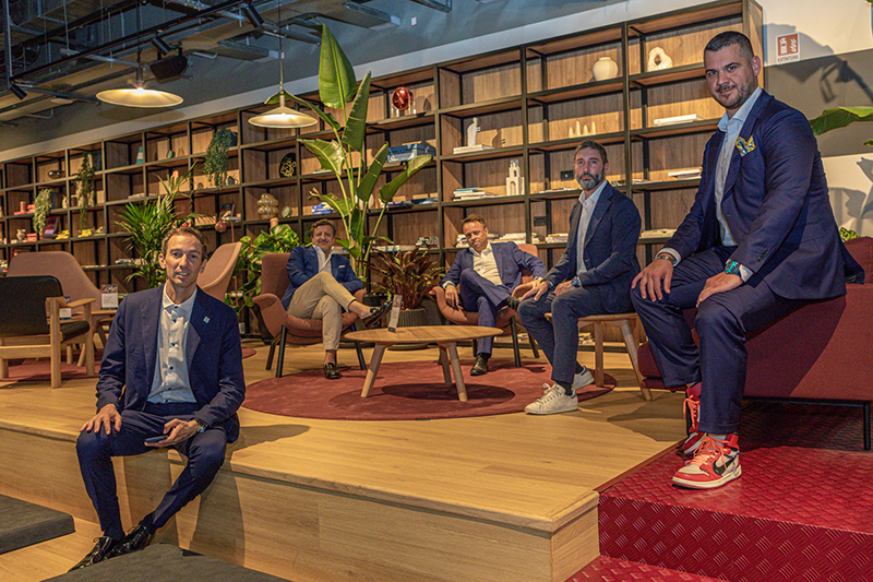 Il team di Nova Ventures. Da sinistra: Lorenzo Ferrara, Marco Rizzelli, Francesco Zorgno, Iacopo Innocenti e Nazzareno Mengoni.